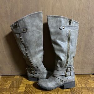 Tall combat boots
